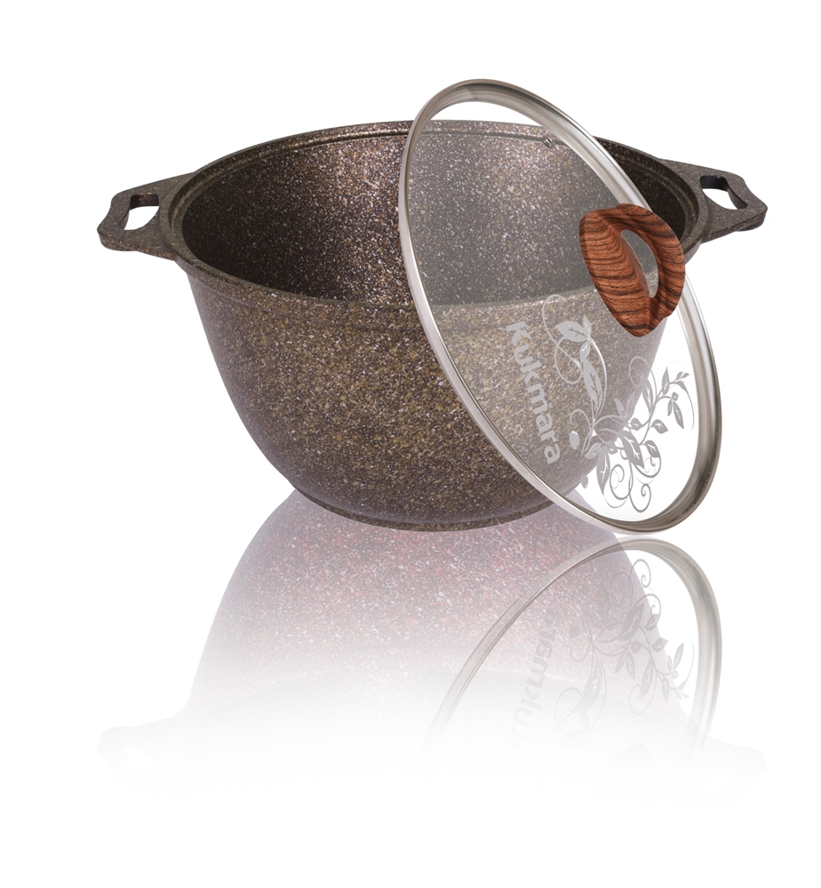 Кастрюля 2л со стекл. крышкой, АП линия "Granit ultra" (Gray)